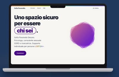 Website for Sofia Pavanello, psychologist & sexuologist - Création de site internet