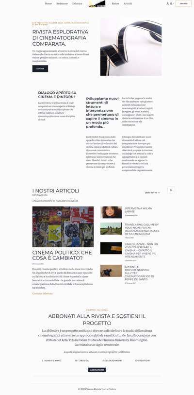 Nuova Rivista Luci e Ombre - Administración web