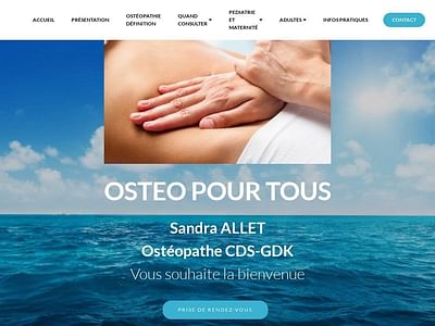 Ostéopourtous - Cabinet d'ostéopathie Sandra Allet - Création de site internet