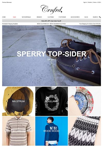 CRNFRD - Men’s Designer Clothes Clothing UK - Développement de Logiciel