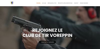 Création du site web du club de tir de Voreppe - Strategia di contenuto