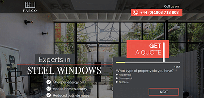 New Fabco's Landing Page - Online Advertising