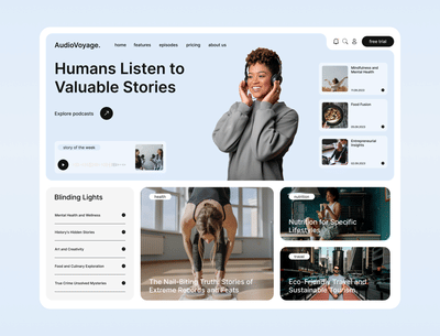 Web design for Audio Voyage podcast - Creación de Sitios Web