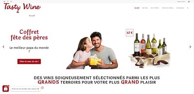 Projet fin d’étude d’une e-boutique vente de vin - Webseitengestaltung