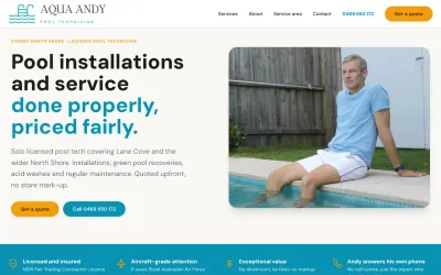 Aqua Andy - Website Creation