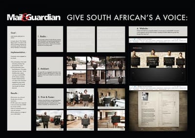 GIVE SOUTH AFRICANS A VOICE - Werbung