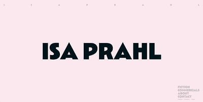 Website (Film-Regisseurin Isabel Prahl) - Textgestaltung