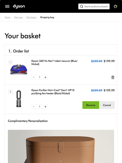 Online Store for Dyson - Creación de Sitios Web