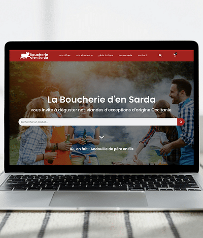 Création site click&collect Boucherie d'en Sarda - Webseitengestaltung