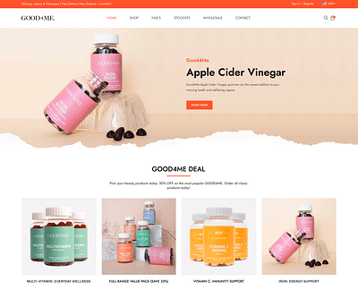 Good4Me UI/UX Design - Website Creation