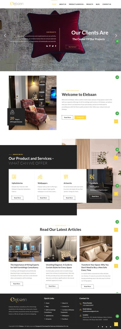 Custom Website Development for Elebaan - Rédaction et traduction