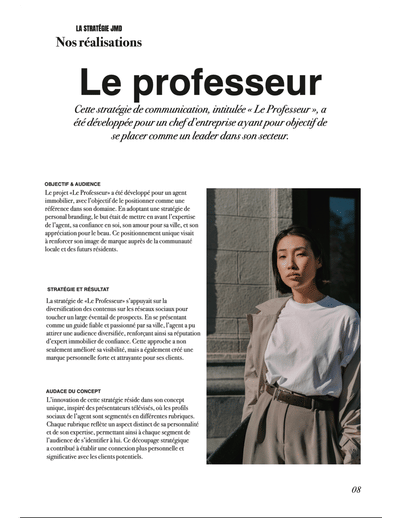 Le professeur - Content Strategy