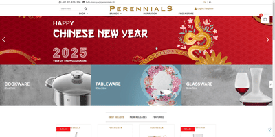 Perrenials.com - Webseitengestaltung