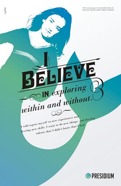I believe in exploring within and without - Publicidad
