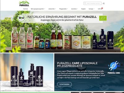 Purazell: Webshop & Webseite - Branding & Positioning