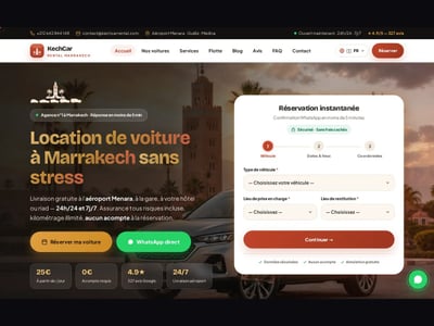 KechCar — Site de location de voiture avec réservation à Marrakech - Création de site internet