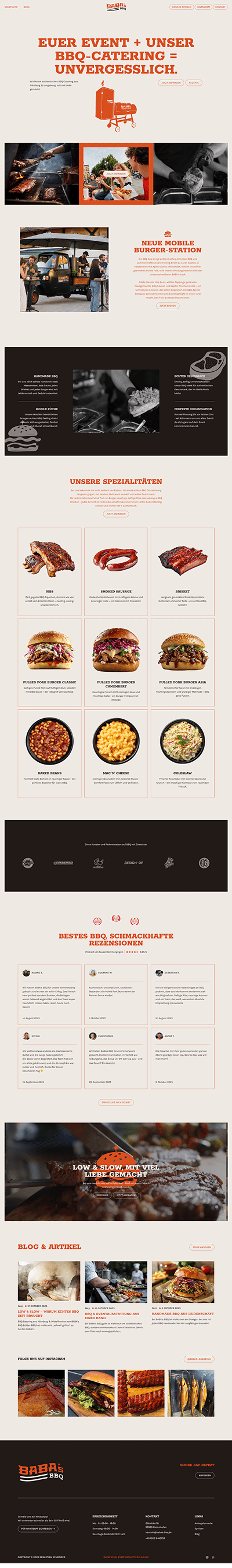 BABA's BBQ - Webseitengestaltung