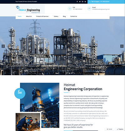 Heimat Engineering Corporation - Onlinewerbung