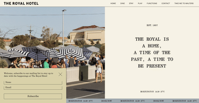 The Royal - Website - Website Creation