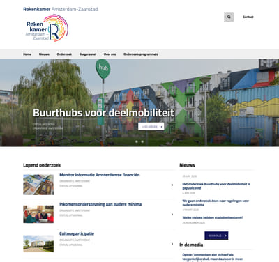 Rekenkamer Amsterdam-Zaanstad - Website Creatie
