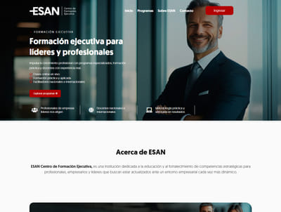Desarrollo de sitio web esan.education - Website Creation