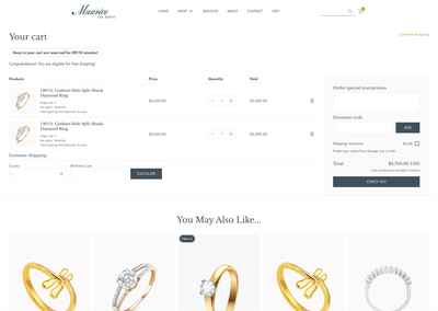 Maurice Jewelry Custom Shopify - Ergonomy (UX/UI)