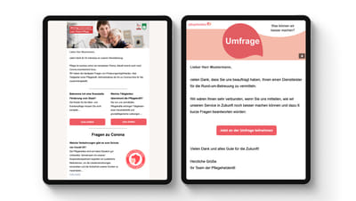 Customer Journey, E-Mail-Marketing für die Pflegehelden Franchise GmbH - E-Mail-Marketing