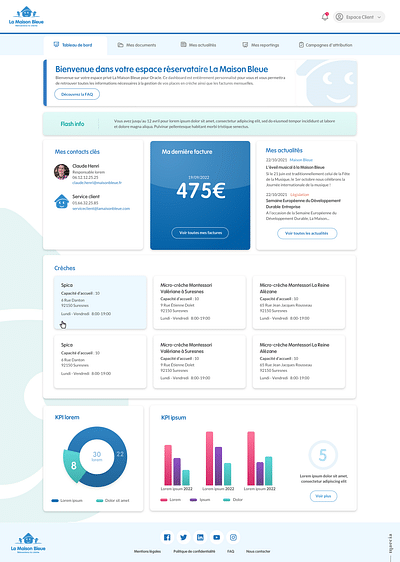 La Maison Bleue - Extranet réservataires - Stratégie digitale