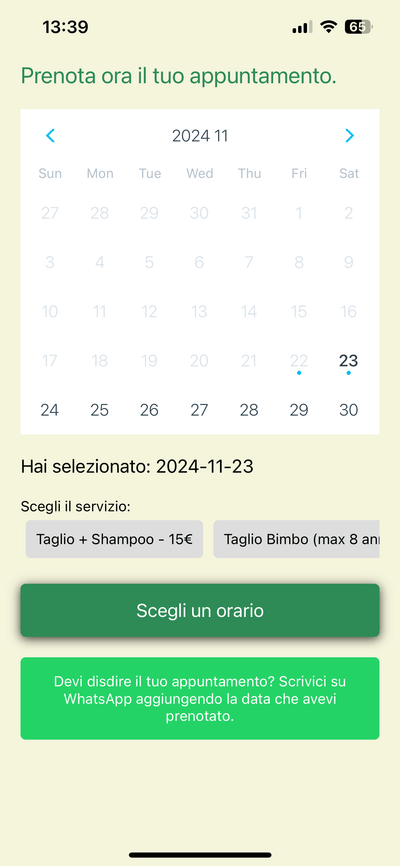 App di prenotazioni - Applicazione Mobile