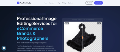 Developing Image Editing SErvice Website PixelTrim Studio - Web Application