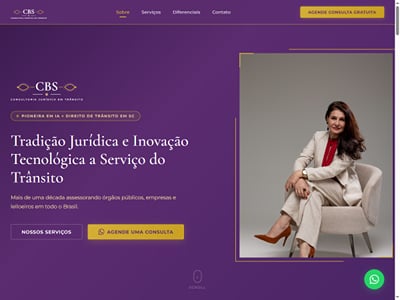 CBS Consultoria: website for a traffic law consultancy in Brazil - Website Creation