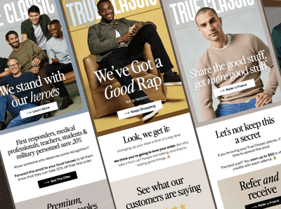 Email Design for True Classic - Email Marketing