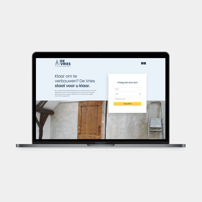 WordPress website - De Vries Timmerwerken - Web Applicatie