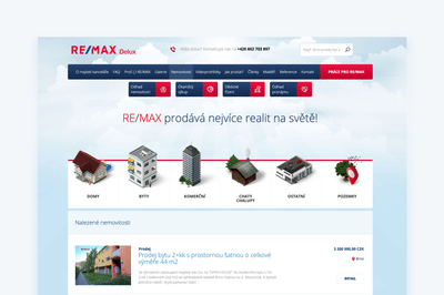 Website RE / MAX Delux real estate agency - Webseitengestaltung