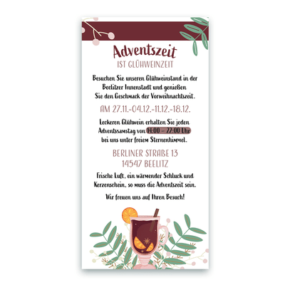 Adventszeit ist Glühweinzeit - Design & graphisme