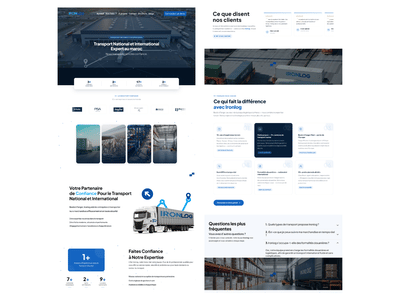 Création d’un site web ironlog société de transport international - Webseitengestaltung