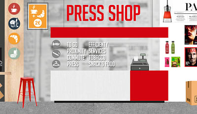PRESS SHOP  I  Concept store, design et balisage - Markenbildung & Positionierung