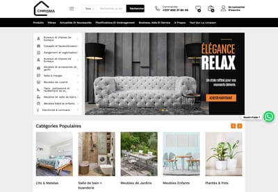 Réalisation du site E-commerce de CHRISMA MARKET - E-Commerce