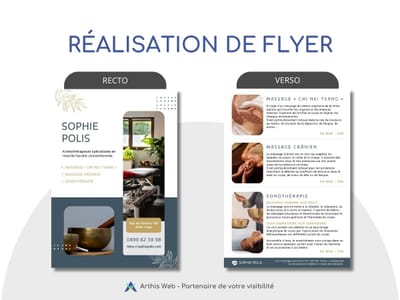 Création flyer pour thérapeute à Liège – Sophie Polis - Création de site internet