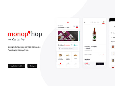 Monop'hop — Design application mobile - Application mobile