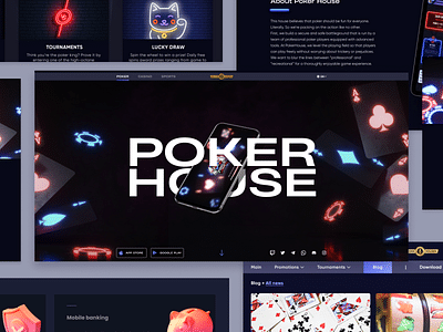 Vibrant Gaming Platform | PokerHouse - Création de site internet