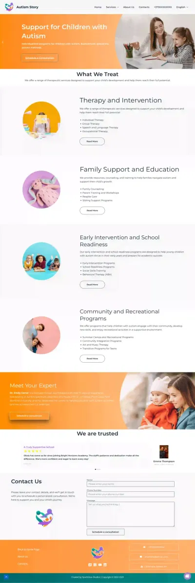 Autism Story - Creación de Sitios Web