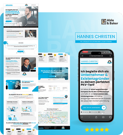 🔥 Landingpage für PKV-Experte Hannes Christen - Graphic Design