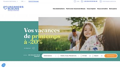 Site e-commerce - Vacances Bleues - Stratégie digitale