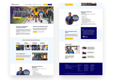 UI Design & Web Dev. for an Edu. consulting Agency - Website Creation