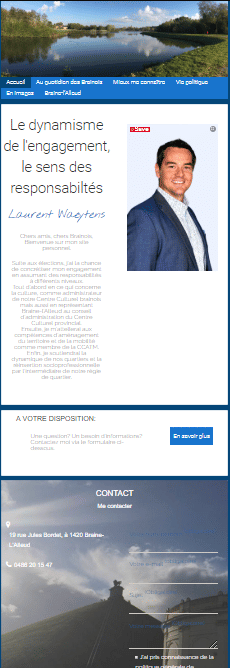 Site web personnel pour une campagne politique - Website Creatie
