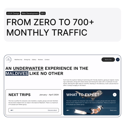 Website and SEO for Maldives travel agency - SEO