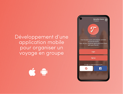 Application mobile de voyage - tripic - Mobile App
