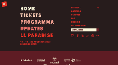 Lowlands Festival: A Campingflight - Website Creatie