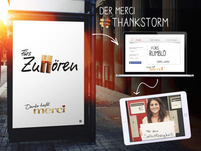 merci startet den #thankstorm - Grafikdesign